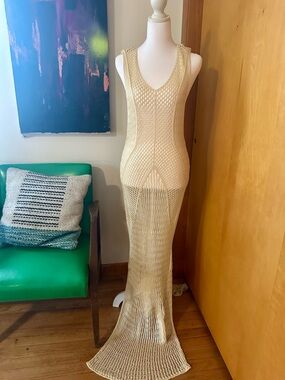 Anthropologie Knit Maxi Dress in Natural